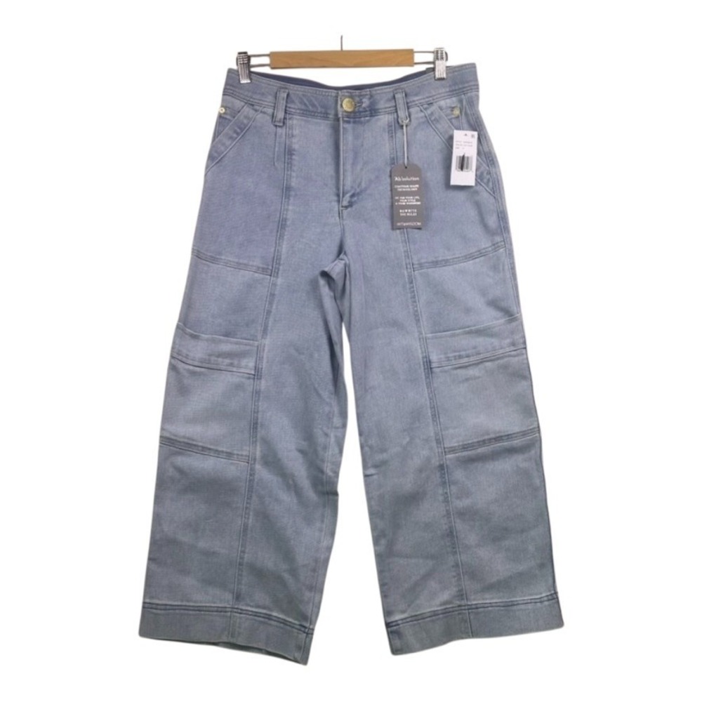 Wit & Wisdom High Rise Utility Crop Jeans Light Wash Size 8 NWT
